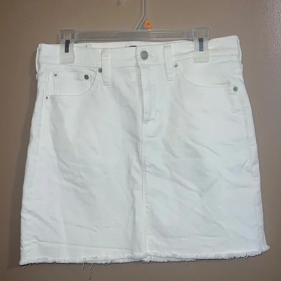 J.Crew Mercantile white Jean skirt sz 4 - Picture 1 of 4